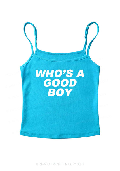 Who's A Good Boy Y2K Spaghetti Strap Cami Cherrykitten