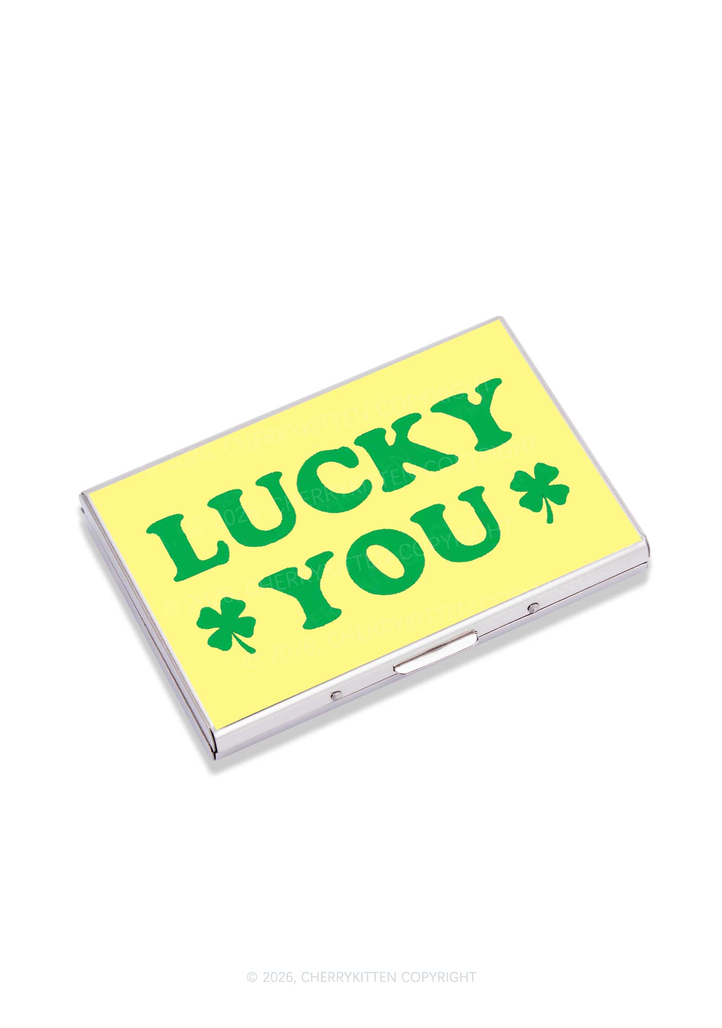 Lucky Green St Patricks Y2K Mirror Cigarette Case Cherrykitten