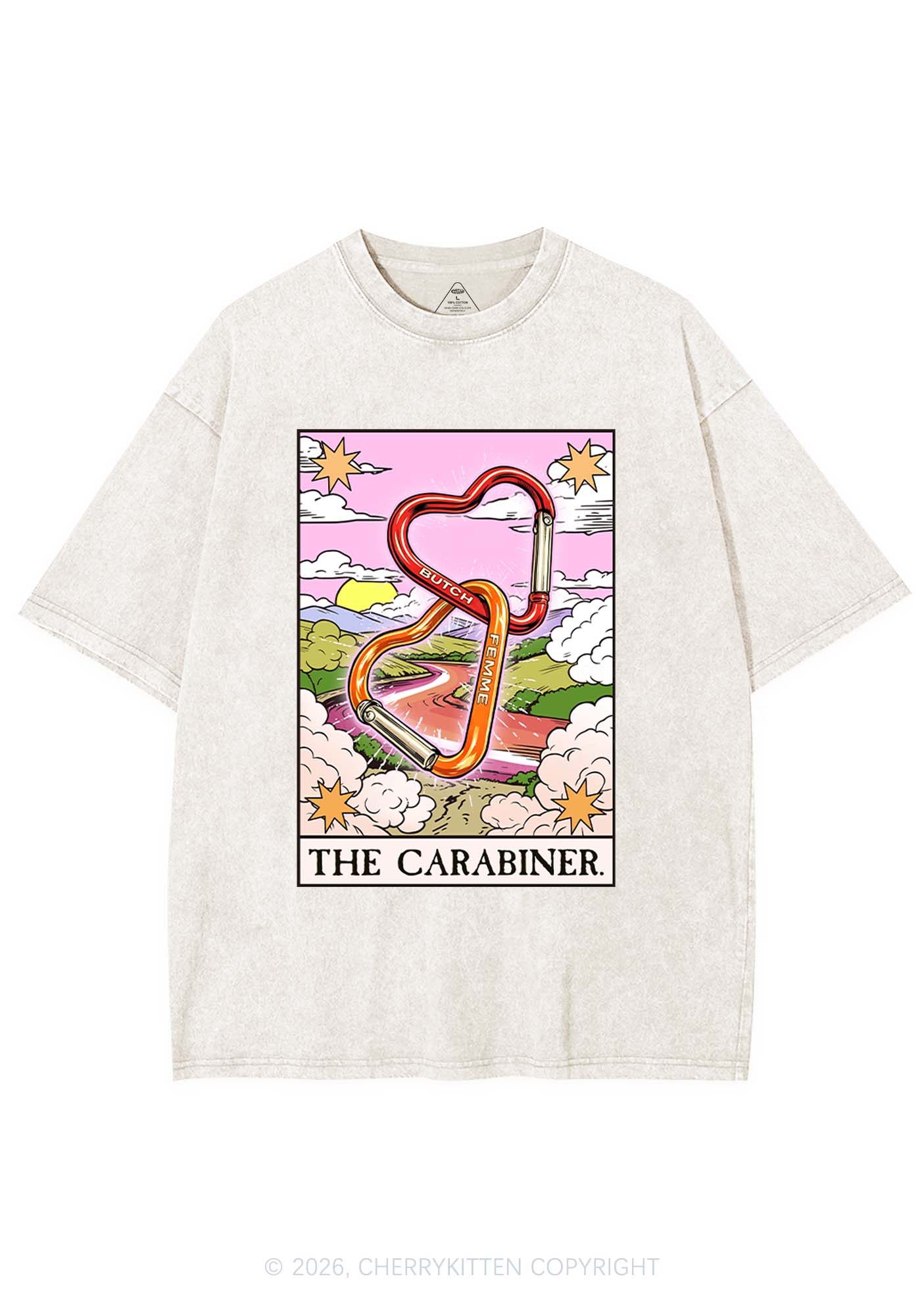 The Carabiner Tarot Pride Y2K Shirts Washed Tee Cherrykitten