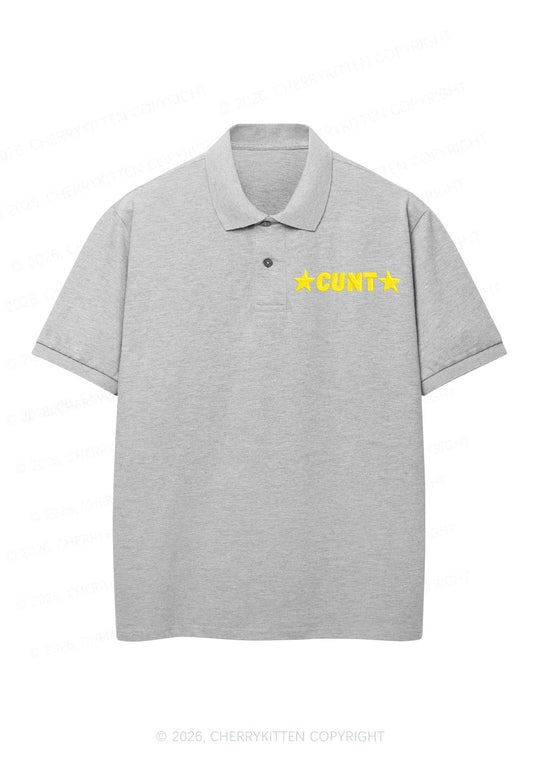 Embroidered Cxxt Star Y2K Polo Shirts Cherrykitten