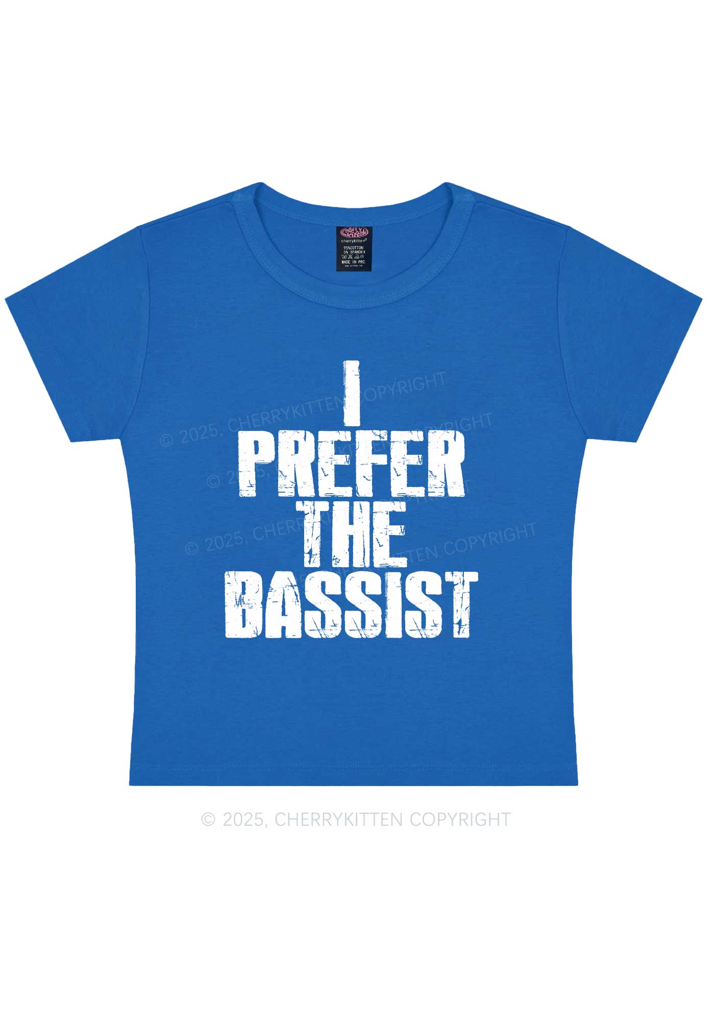 I Prefer The Bassist Y2K Baby Tee Cherrykitten