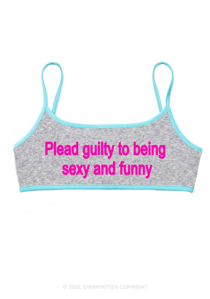 Plead Guilty To Being Funny Y2K Super Crop Cami Cherrykitten