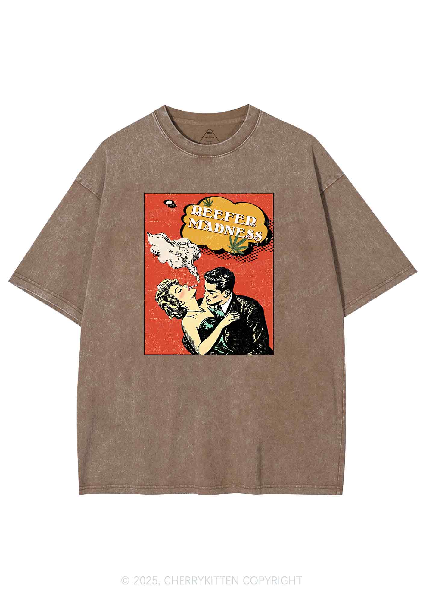 Smoke Madness Y2K Shirts Washed Tee Cherrykitten
