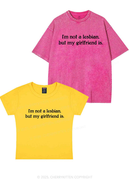 My GF Is Lesbian Y2K Valentine's Day Couple Shirt Cherrykitten