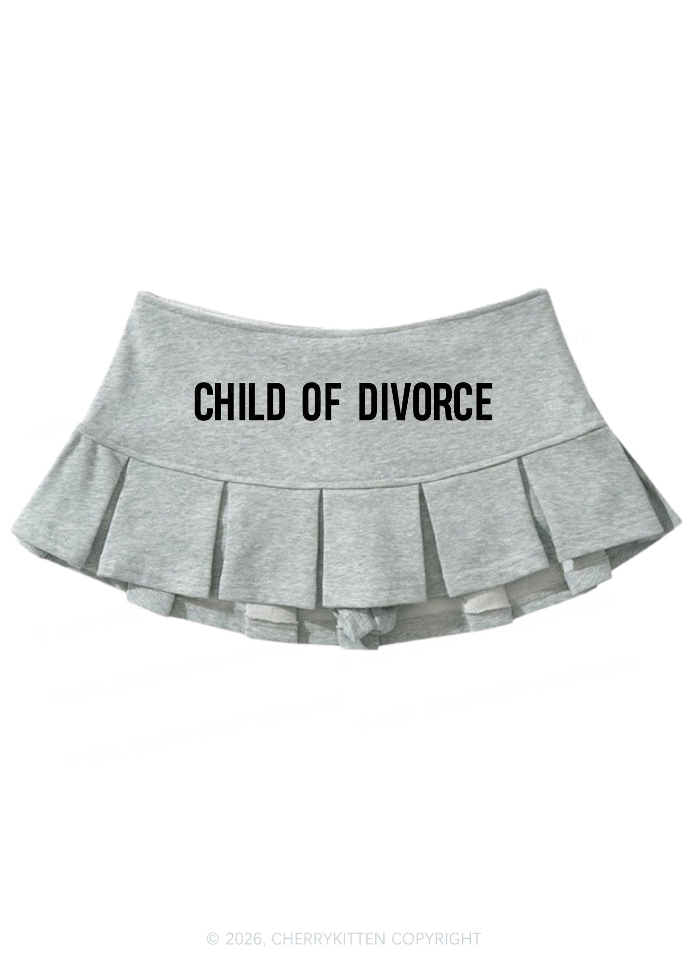 Child Of Divorce Y2K Mini Pleated Skirts Cherrykitten