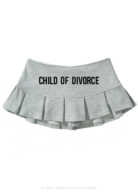 Child Of Divorce Y2K Mini Pleated Skirts Cherrykitten