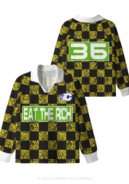 Custom Eat The Rich Y2K Sport Long Sleeve Jersey Shirts Cherrykitten