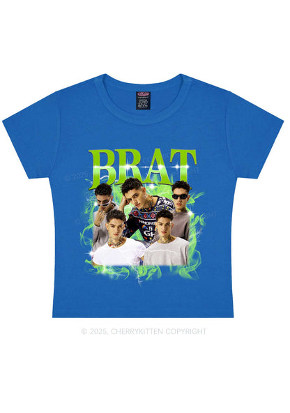Custom Brat Portrait Y2K Baby Tee Cherrykitten