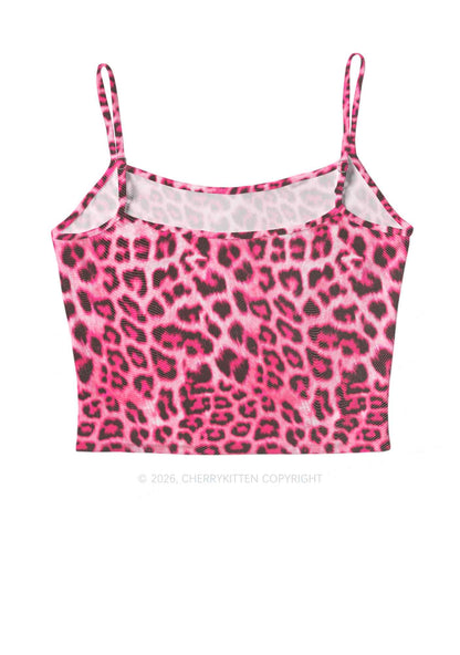 Pink Leopard Faggot Pride Y2K Mesh Cami Tank Cherrykitten