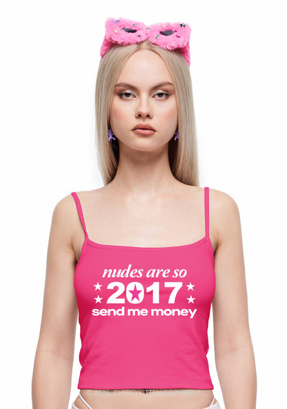 Nxdes Send Me Money Y2K Spaghetti Strap Cami Cherrykitten