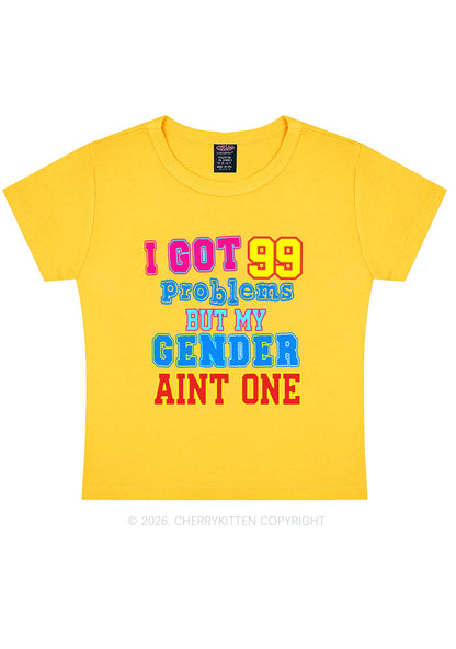 Gender Aint One Pride Y2K Baby Tee Cherrykitten
