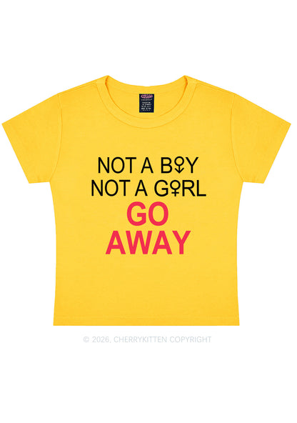 Go Away Pride Y2K Baby Tee Cherrykitten