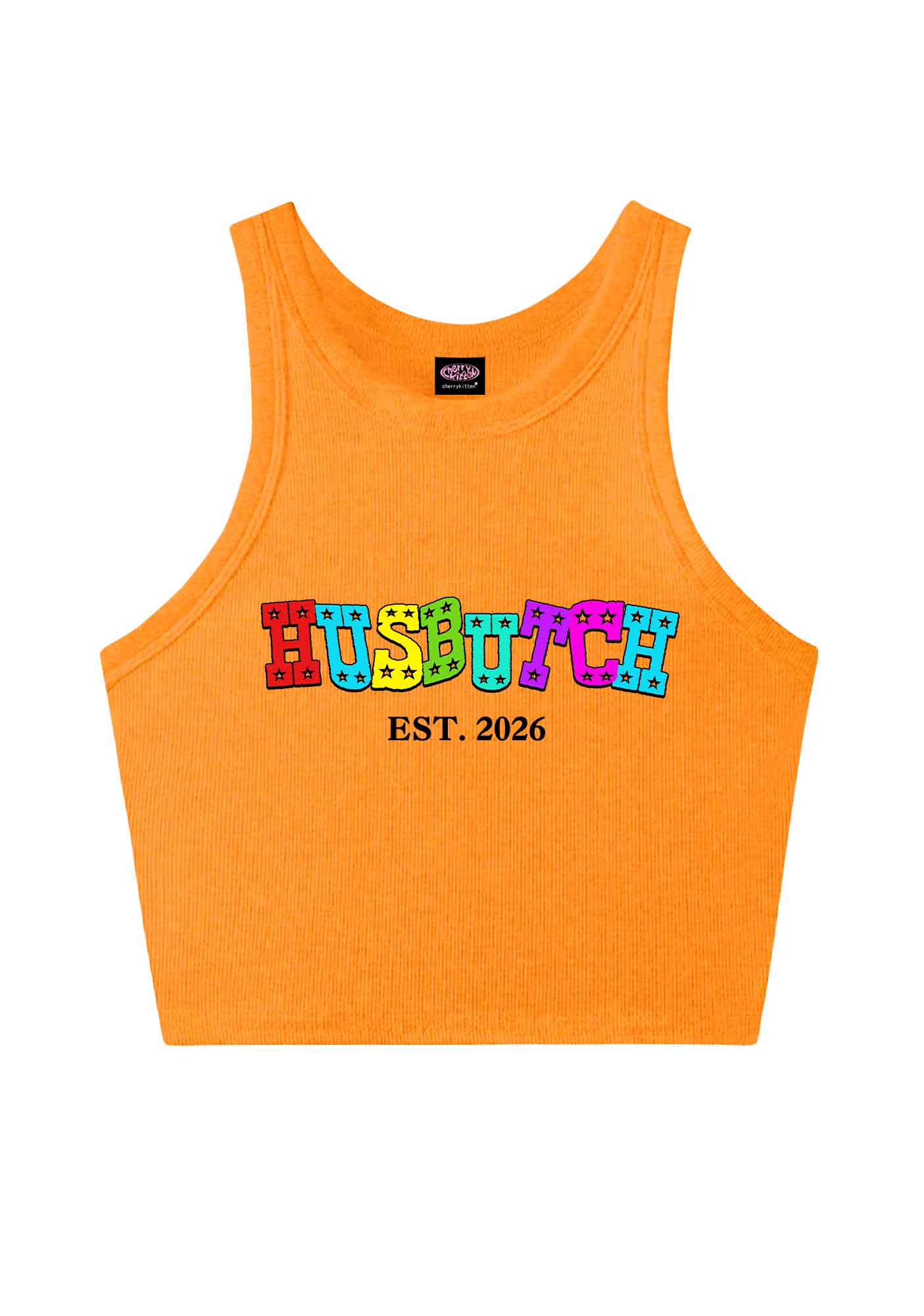 Custom Year Rainbow Husbutch Pride Y2K Crop Tank Top Cherrykitten