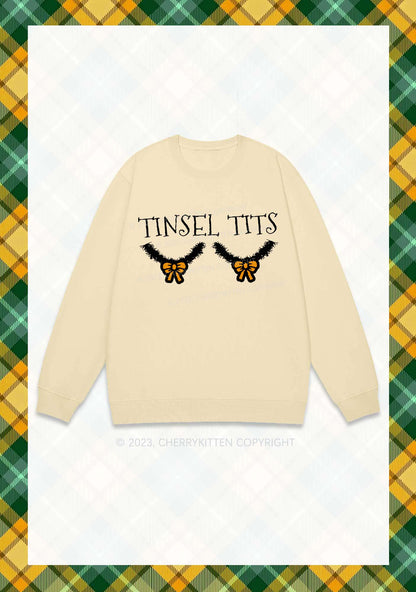 Tinsel Txts Christmas Y2K Sweatshirt Cherrykitten