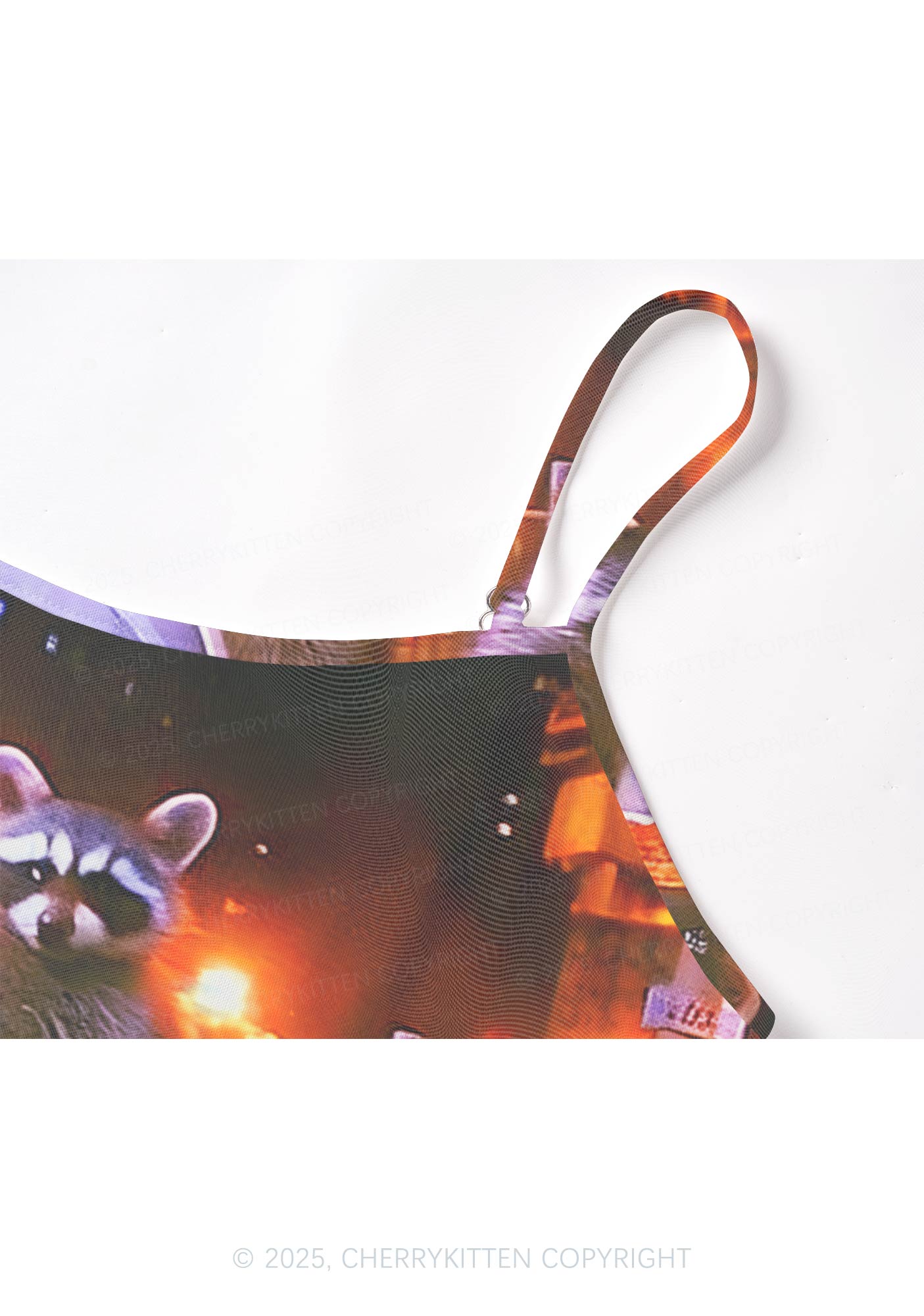 Raccoon Trash Party Y2K Mesh Cami Tank Cherrykitten