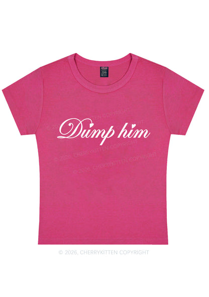 Dump Him Valentine's Day Y2K Baby Tee Cherrykitten