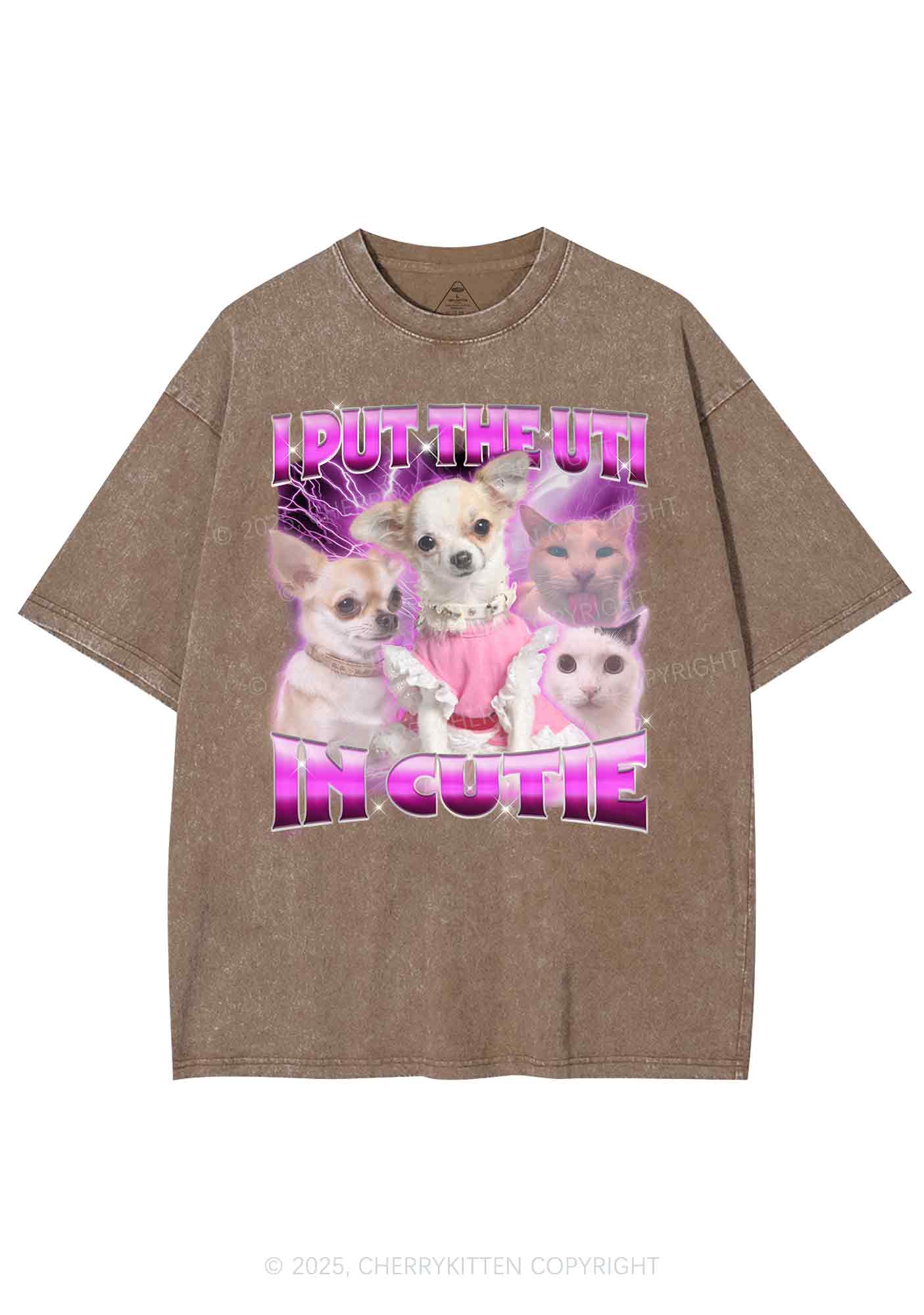 Put UTI In Cutie Y2K Shirts Washed Tee Cherrykitten
