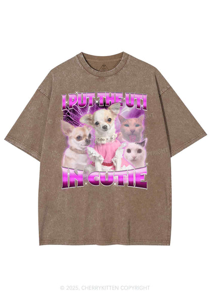Put UTI In Cutie Y2K Shirts Washed Tee Cherrykitten