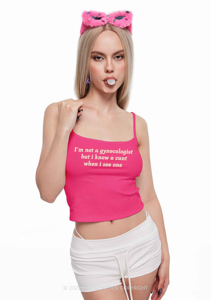 Im Not Gynecologist Y2K Spaghetti Strap Cami Cherrykitten