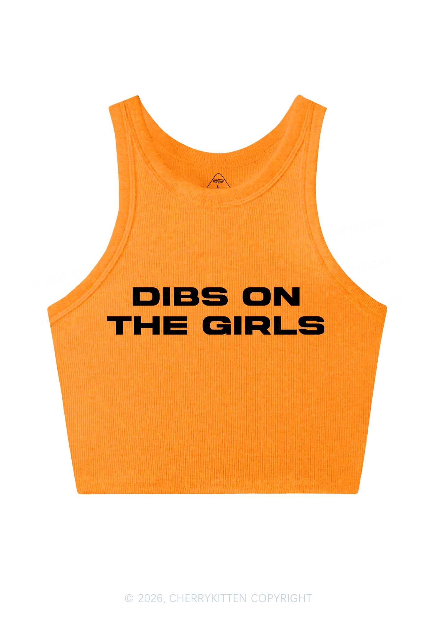 Dibs On The Girls Pride Y2K Crop Tank Top Cherrykitten