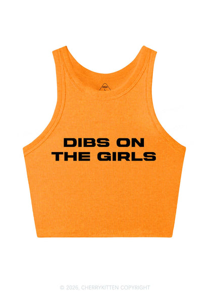 Dibs On The Girls Pride Y2K Crop Tank Top Cherrykitten