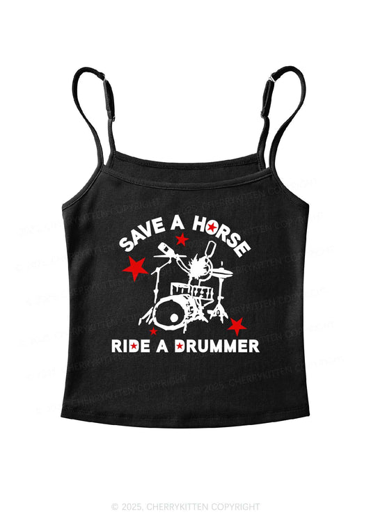 Save Horse Ride Drummer Y2K Spaghetti Strap Cami Cherrykitten
