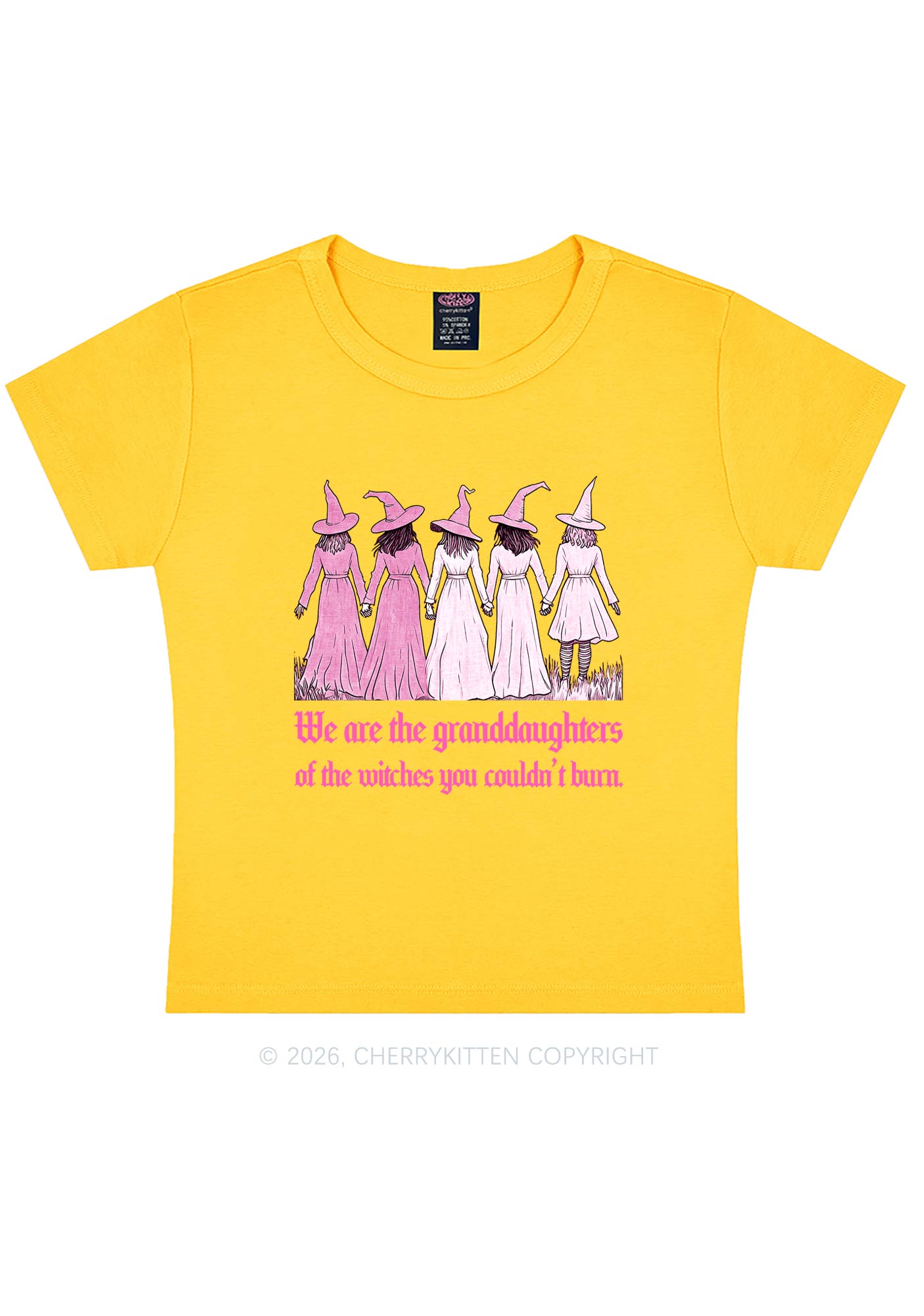 Halloween Witches Granddaughters Y2K Baby Tee Cherrykitten