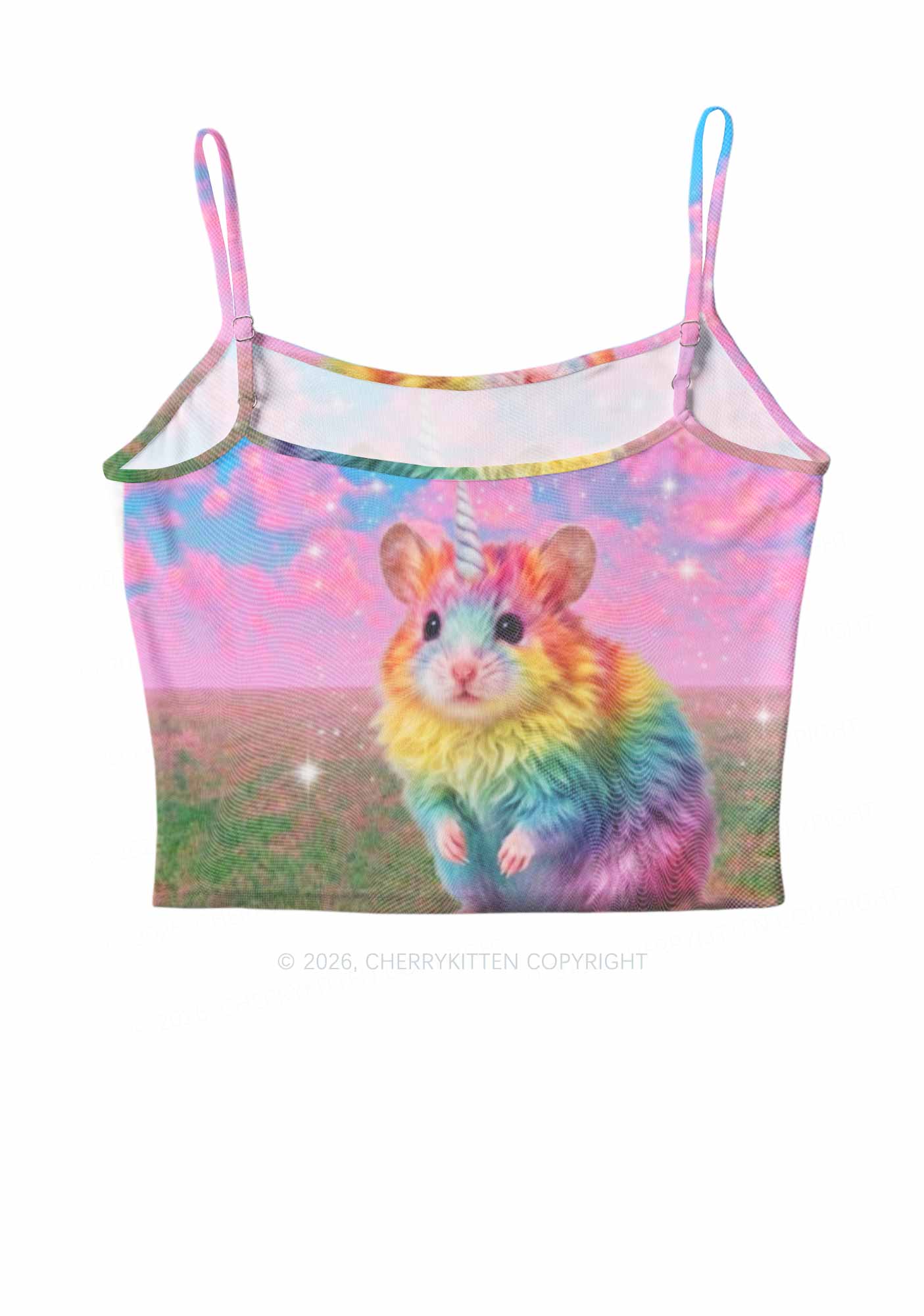 Unicorn Rat Pride Y2K Mesh Cami Tank Cherrykitten