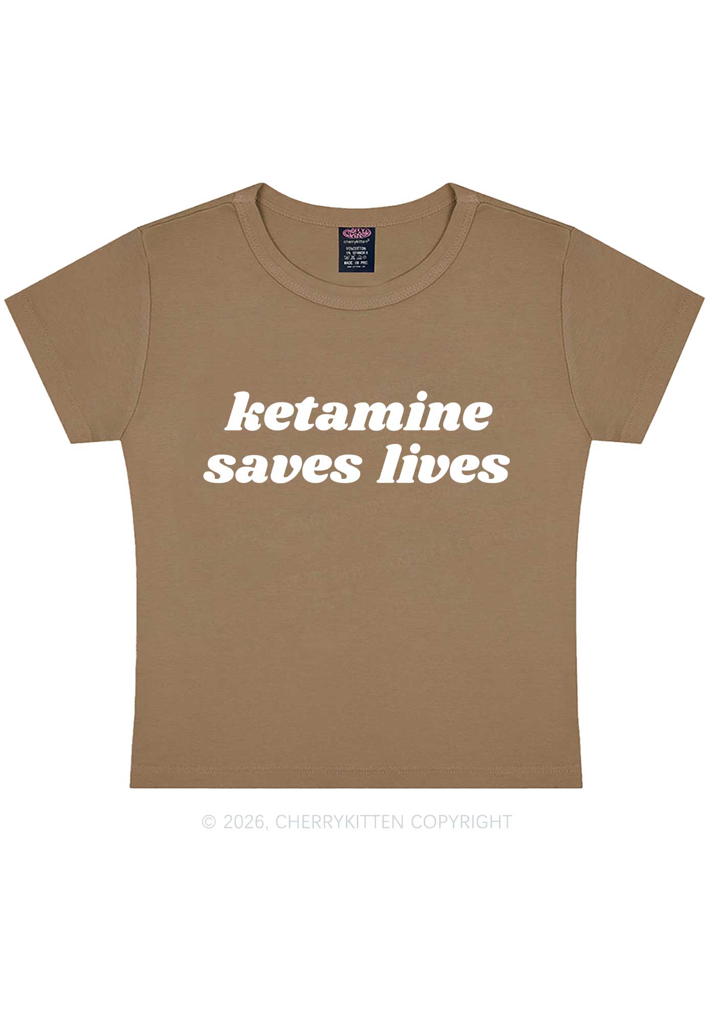 Kxxamine Saves Lives Y2K Baby Tee Cherrykitten