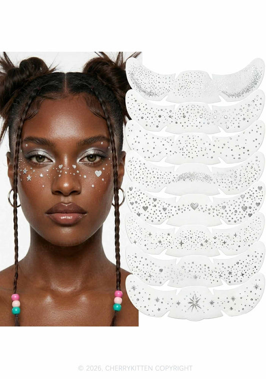 1pc Silver Freckle Sticker Y2K Temporary Tattoo Cherrykitten