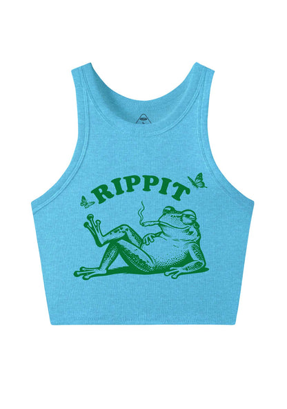 Rippit Frog Y2K Crop Tank Top Cherrykitten