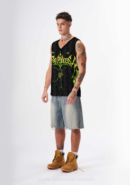 Green Gothic Fag Princess Pride Y2K Sport Jersey Tank Cherrykitten