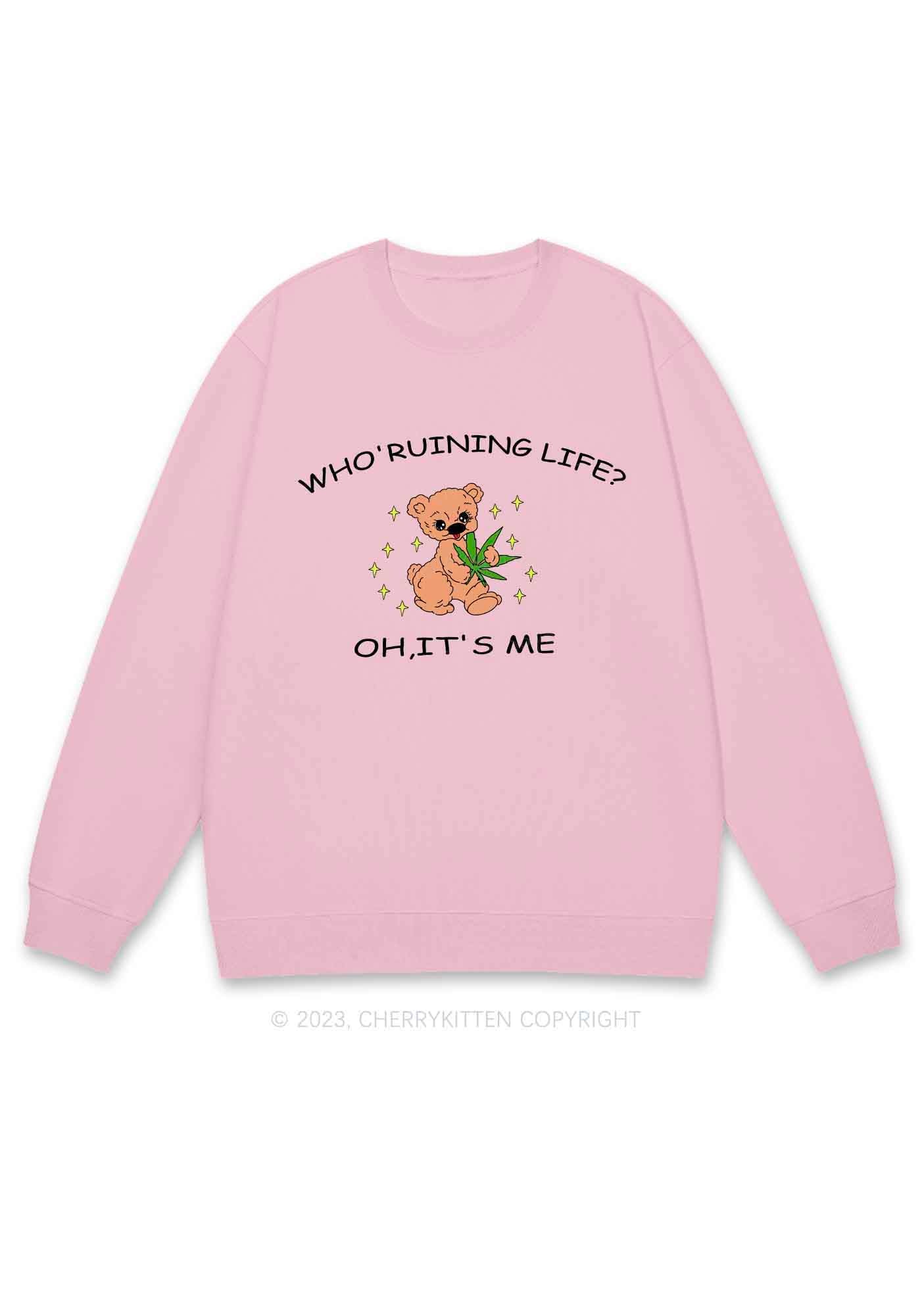 Who' Ruining Life Y2K Sweatshirt Cherrykitten