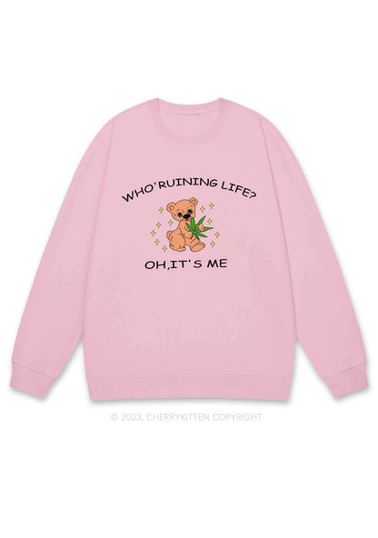 Who' Ruining Life Y2K Sweatshirt Cherrykitten