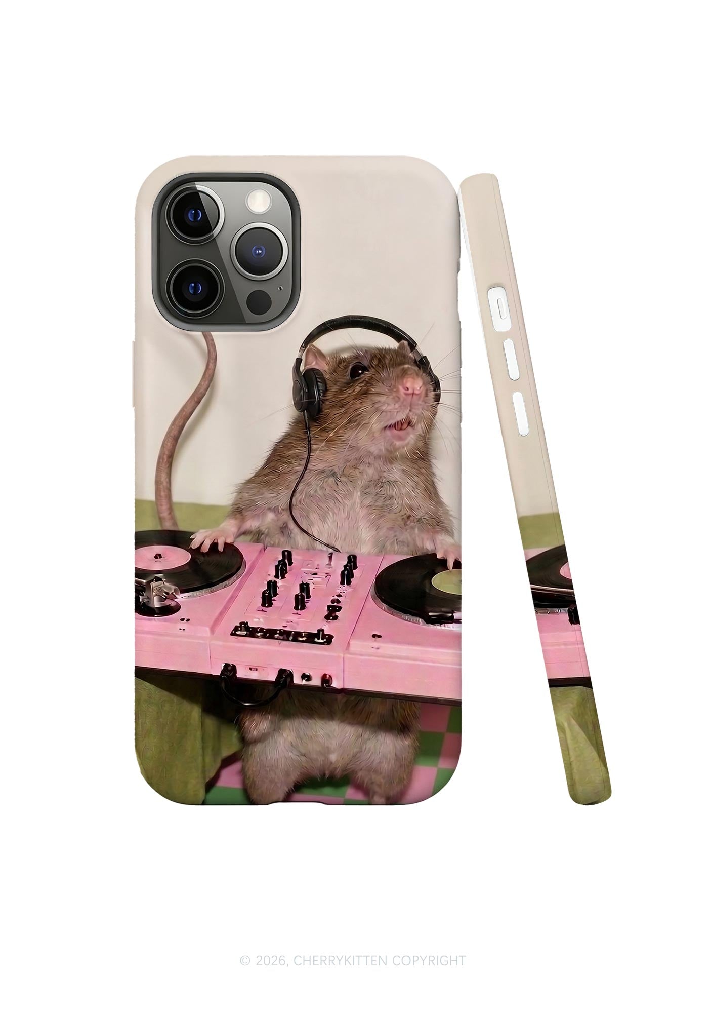 Dj Rat Pink Turntable Y2K Phone Case Cherrykitten