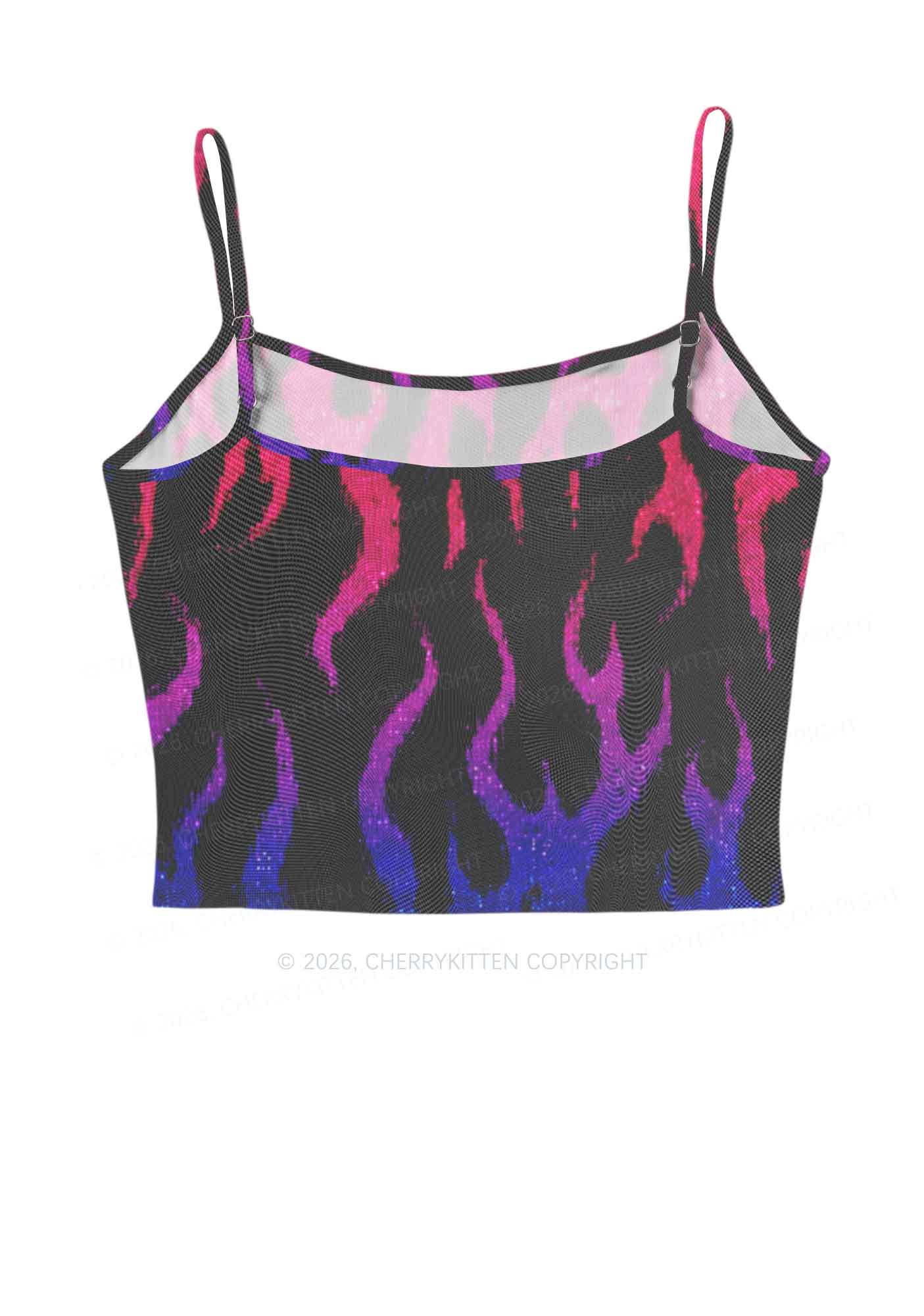 Bisexual Flame Pride Y2K Mesh Cami Tank Cherrykitten