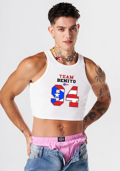 Black Team Bunny Y2K Crop Tank Top Cherrykitten