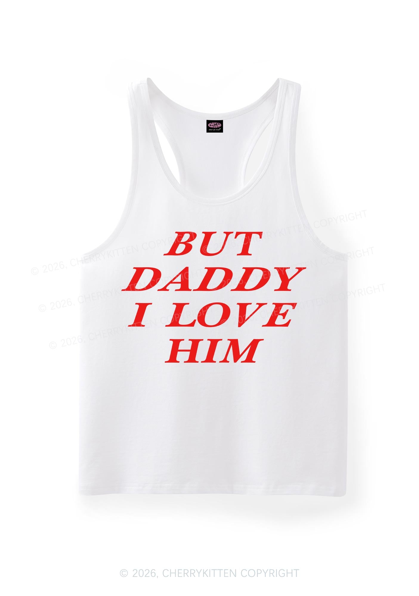 But Daddy I Love Him Pride Y2K Men Racerback Tank Top Cherrykitten