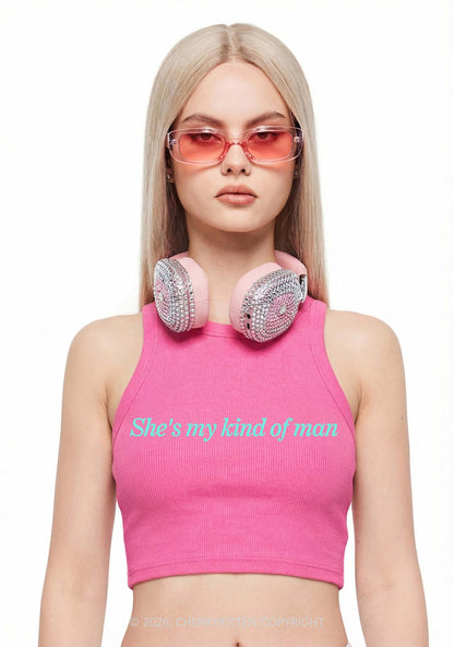 Shes My Kind Of Man Pride Y2K Crop Tank Top Cherrykitten
