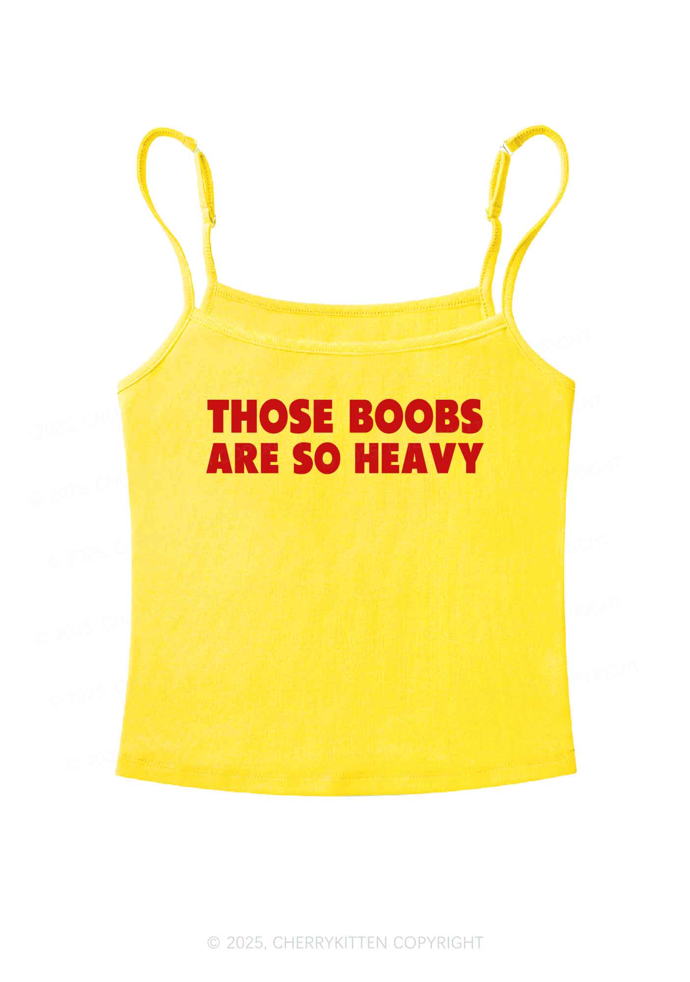 Bxxbs Are So Heavy Y2K Spaghetti Strap Cami Cherrykitten
