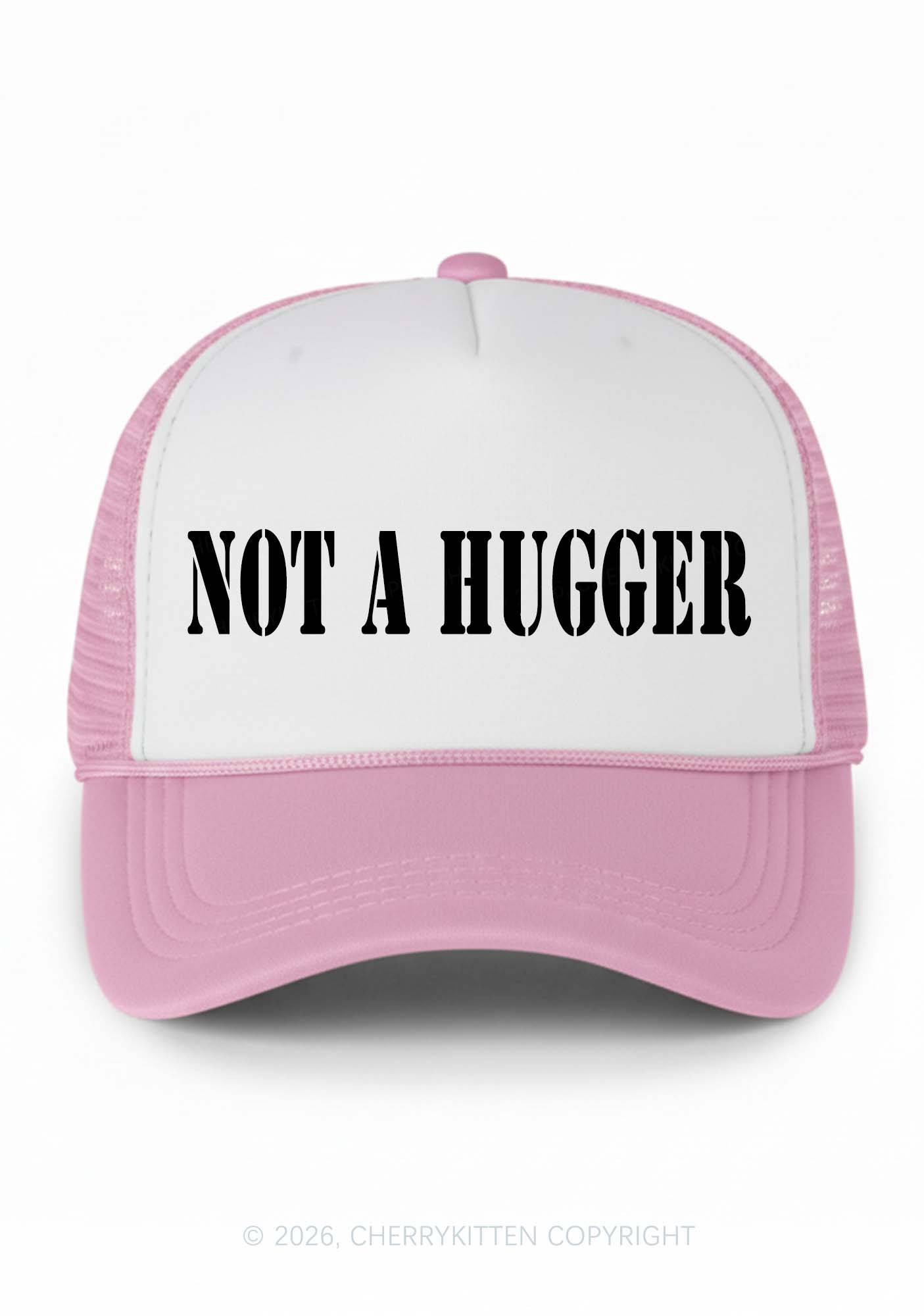 Not A Hugger Y2K Colorblock Trucker Hat Cherrykitten