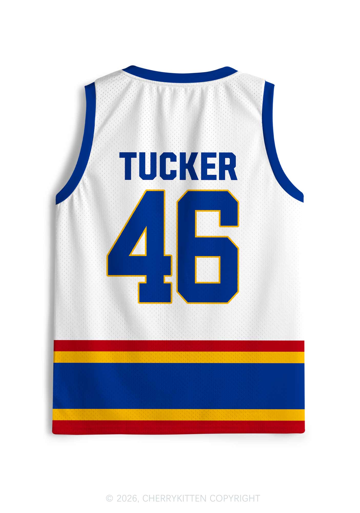Retro White Hockey Team JT Y2K Sport Jersey Tank Cherrykitten