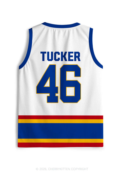 Retro White Hockey Team JT Y2K Sport Jersey Tank Cherrykitten