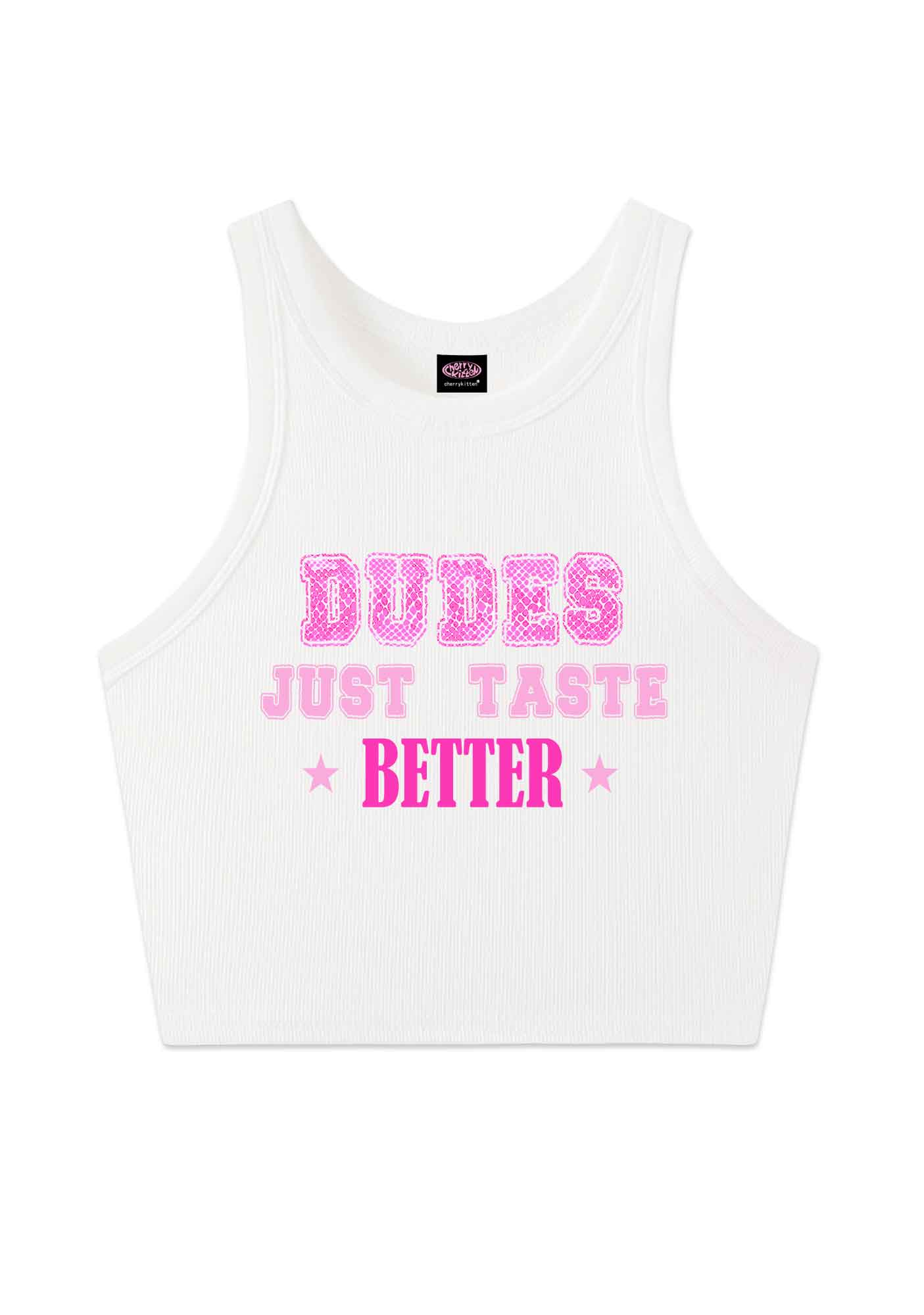 Dudes Just Taste Better Pride Y2K Crop Tank Top Cherrykitten