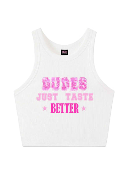 Dudes Just Taste Better Pride Y2K Crop Tank Top Cherrykitten
