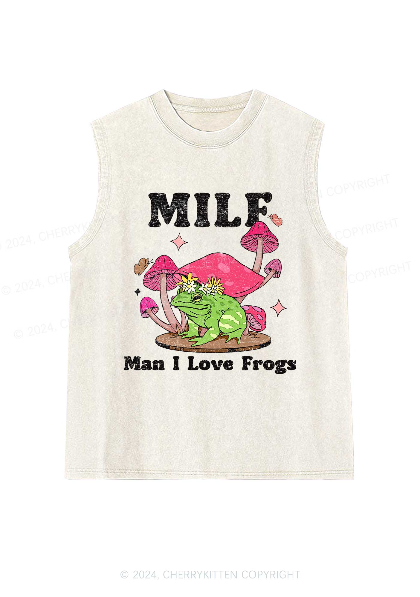 Mxxf Frog Y2K Washed Tank Cherrykitten