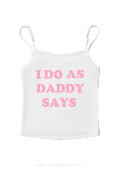 I Do As Daddy Says Y2K Spaghetti Strap Cami Cherrykitten