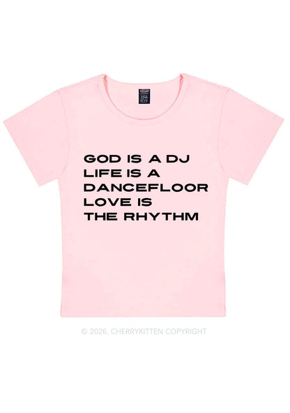 Love Is The Rhythm Y2K Baby Tee Cherrykitten