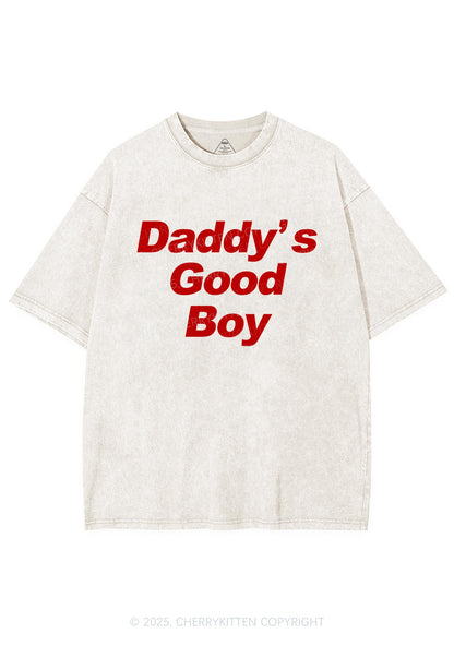 Daddys Good Boy Y2K Shirts Washed Tee Cherrykitten