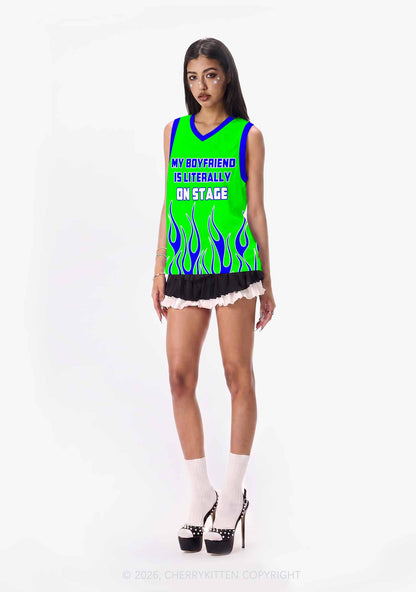 My BF Is Literally On Stage Y2K Sport Jersey Tank Cherrykitten